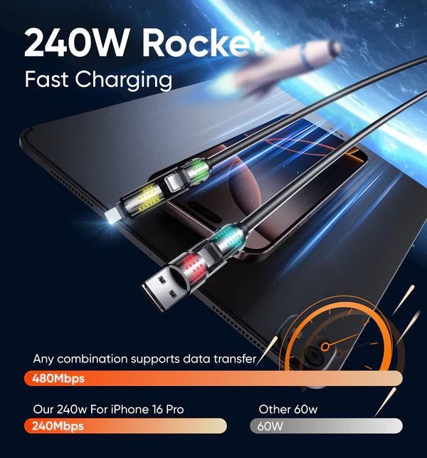 4-in-1 Multi USB Charging Cable FREE SHIPPING ALL OVER UAE