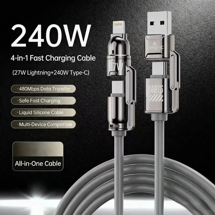 4-in-1 Multi USB Charging Cable FREE SHIPPING ALL OVER UAE